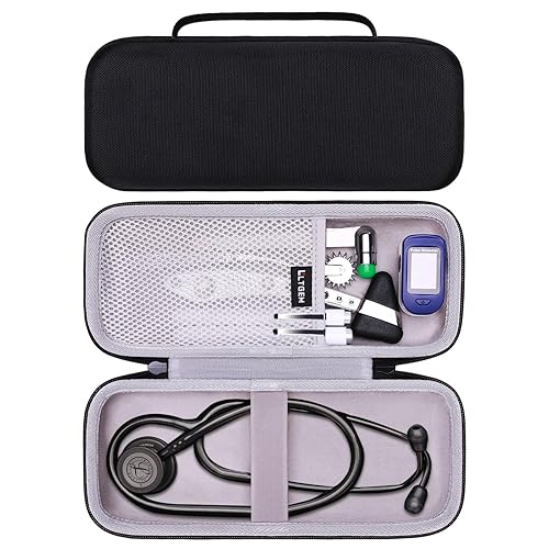 Vista 18 de LTGEM - Estuche para estetoscopio y accesorios de acero inoxidable para enfermería y equipo médico 3M Littmann Cardiology III, II, IV,3M Littmann