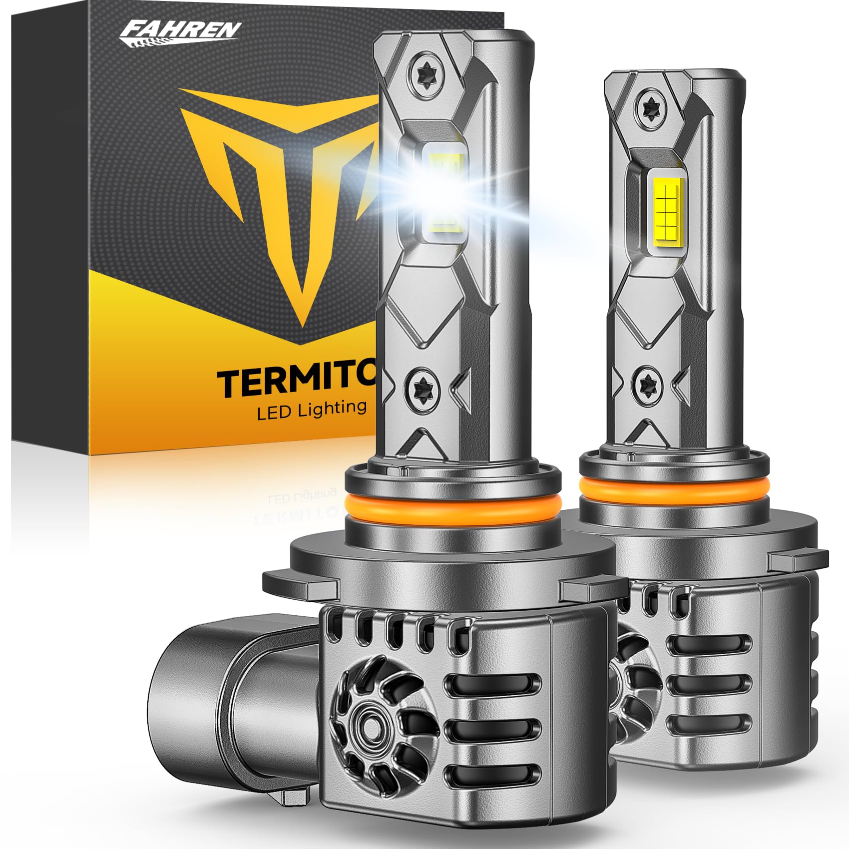 Termitor Upgraded 7th-Gen 9005/HB3 Light Bulbs, 110000LM 14X Brighter 1:1 Match Mini Size Fog Light Bulb, 6500K White, Plug and Play IP68 Long Lifespan, Pack of 2
