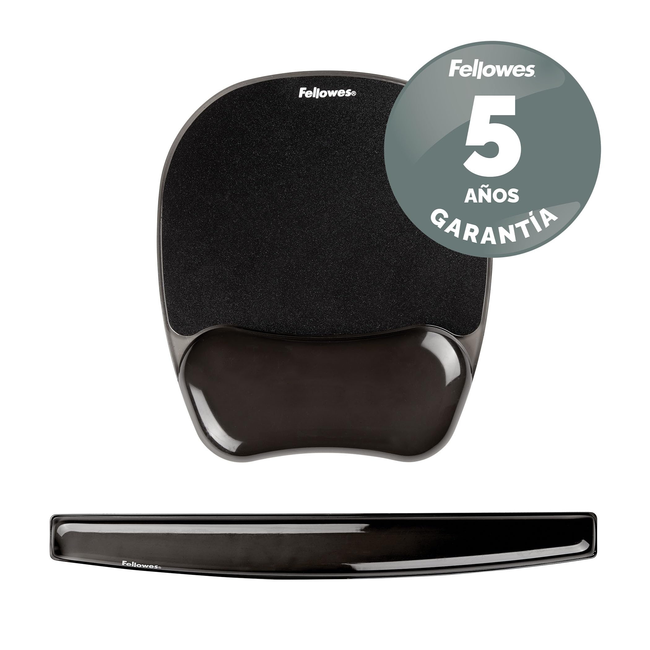 Fellowes Alfombrilla con Reposamuñecas Ergonómico para Ratón, Negro, Custom Mouse Pad