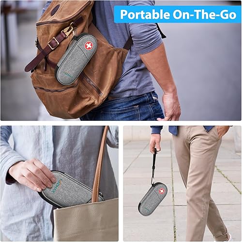 Miniatura 5 de Maletín de viaje con 2 paquetes de hielo, organizador portátil de medicamentos para diabéticos con aislamiento resistente al agua, bolsa de