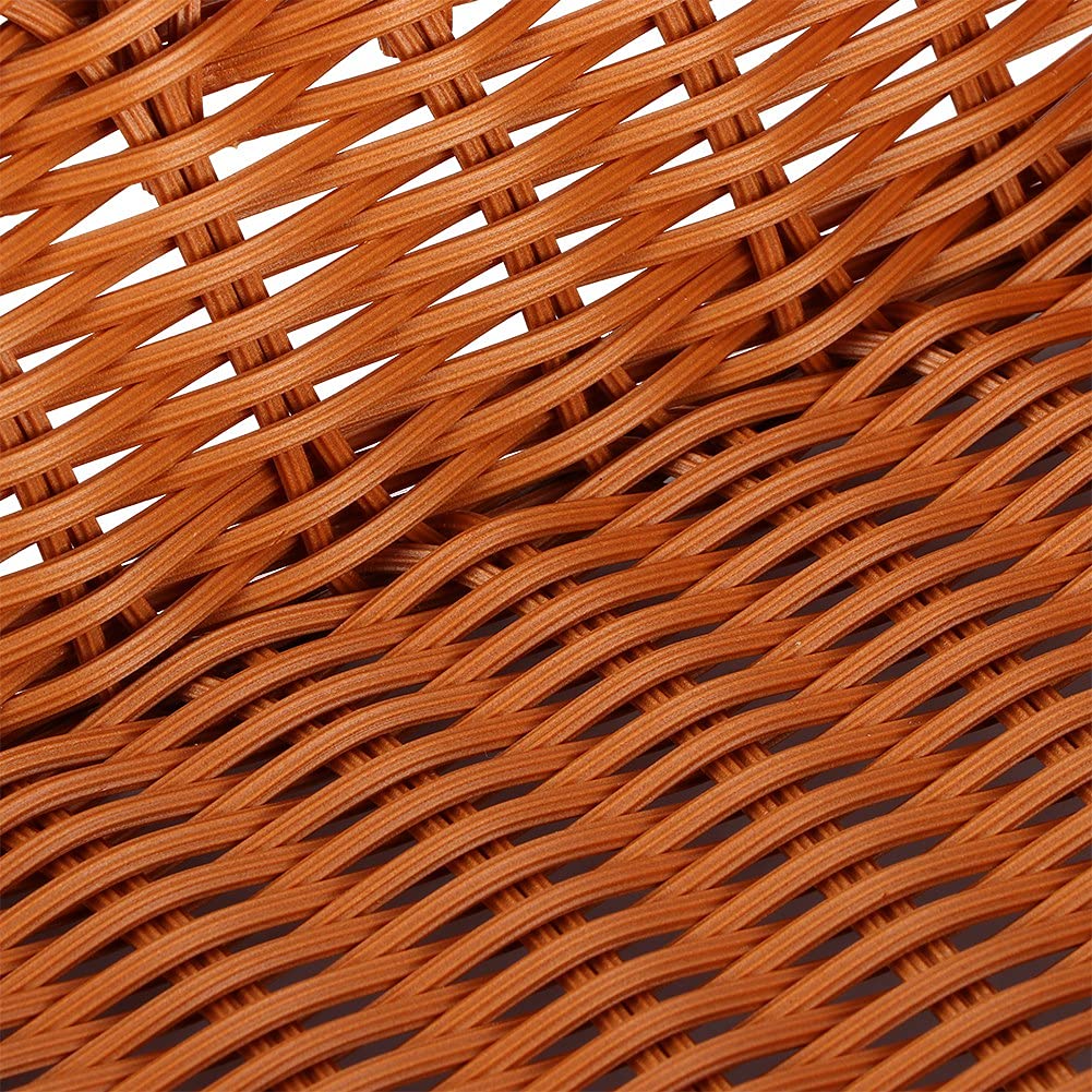 Jenngaoo Cestino Intrecciato in Rattan, Cestini Impilabili per il Pane e la Frutta, Rettangolari, Decorativi per Riporre Cibo al Ristorante, Casa e Cucina, Marrone