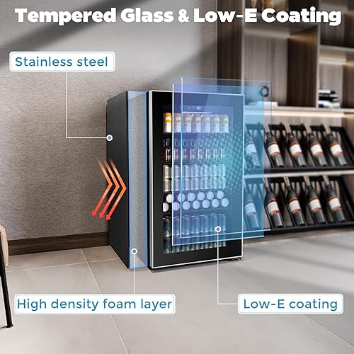 Miniatura 9 de COWSAR Refrigerador de vino de 24 pulgadas refrigerador de vino independiente o integrado refrigerador de vino de 51 pies cúbicos refrigerador de