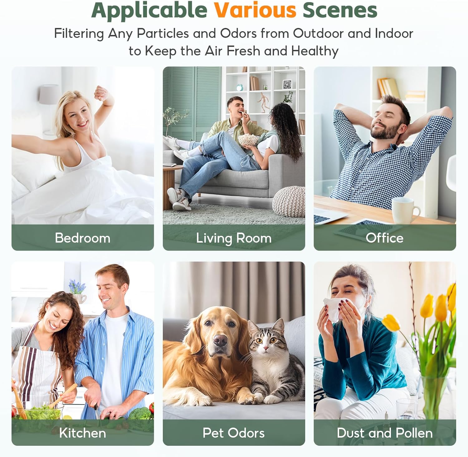 7700 Smart Filter Replacement, Compatible with Blueair protect 7770i and 7710i Air Purifiers, Filters for Airborne Pollen, Dust, Pet Dander, Cooking Odors