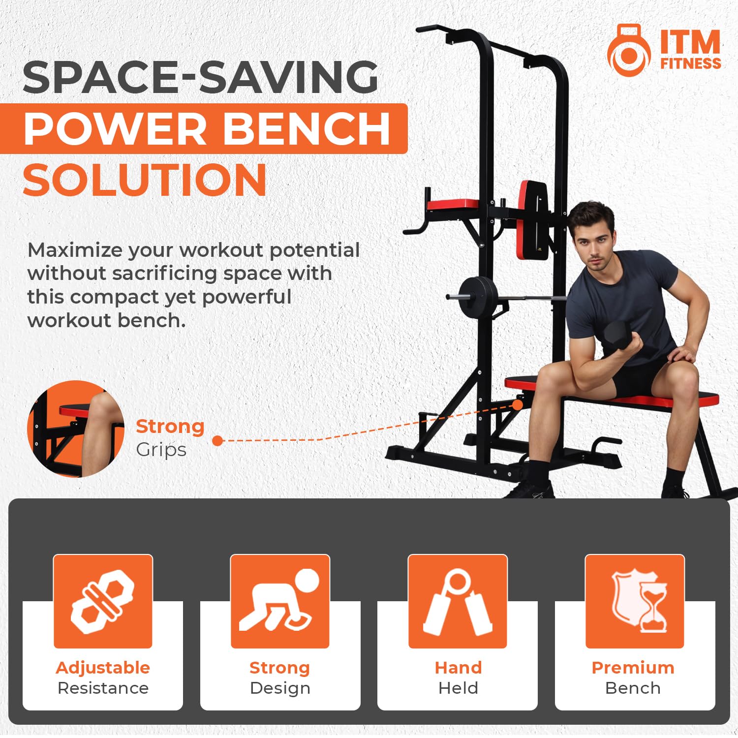 Power Rack con panca pieghevole per pesi, attrezzatura da palestra domestica