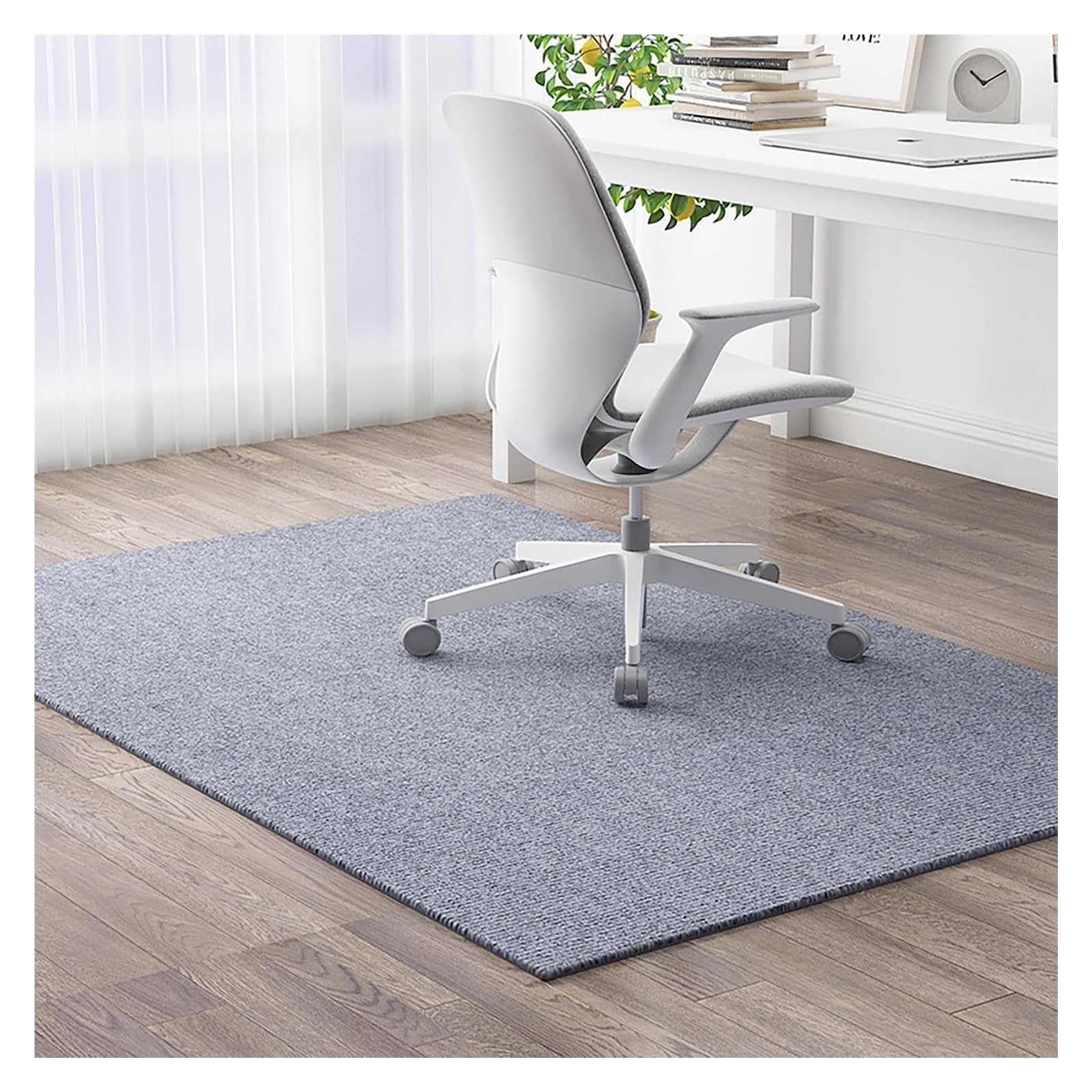 Scumlovy Chair Mat Office for Hardwood Floor Non Slip Carpet Protector Low Pile Protectors(Grey,120cmx180cm)