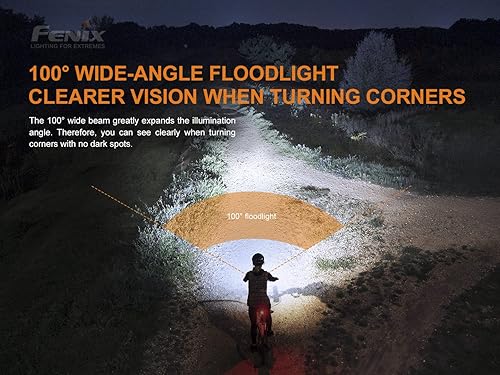 Miniatura 6 de Fenix BC26R - Luz recargable para bicicleta, 1600 lúmenes, súper brillante con baterías duales y organizador de baterías LumenTac