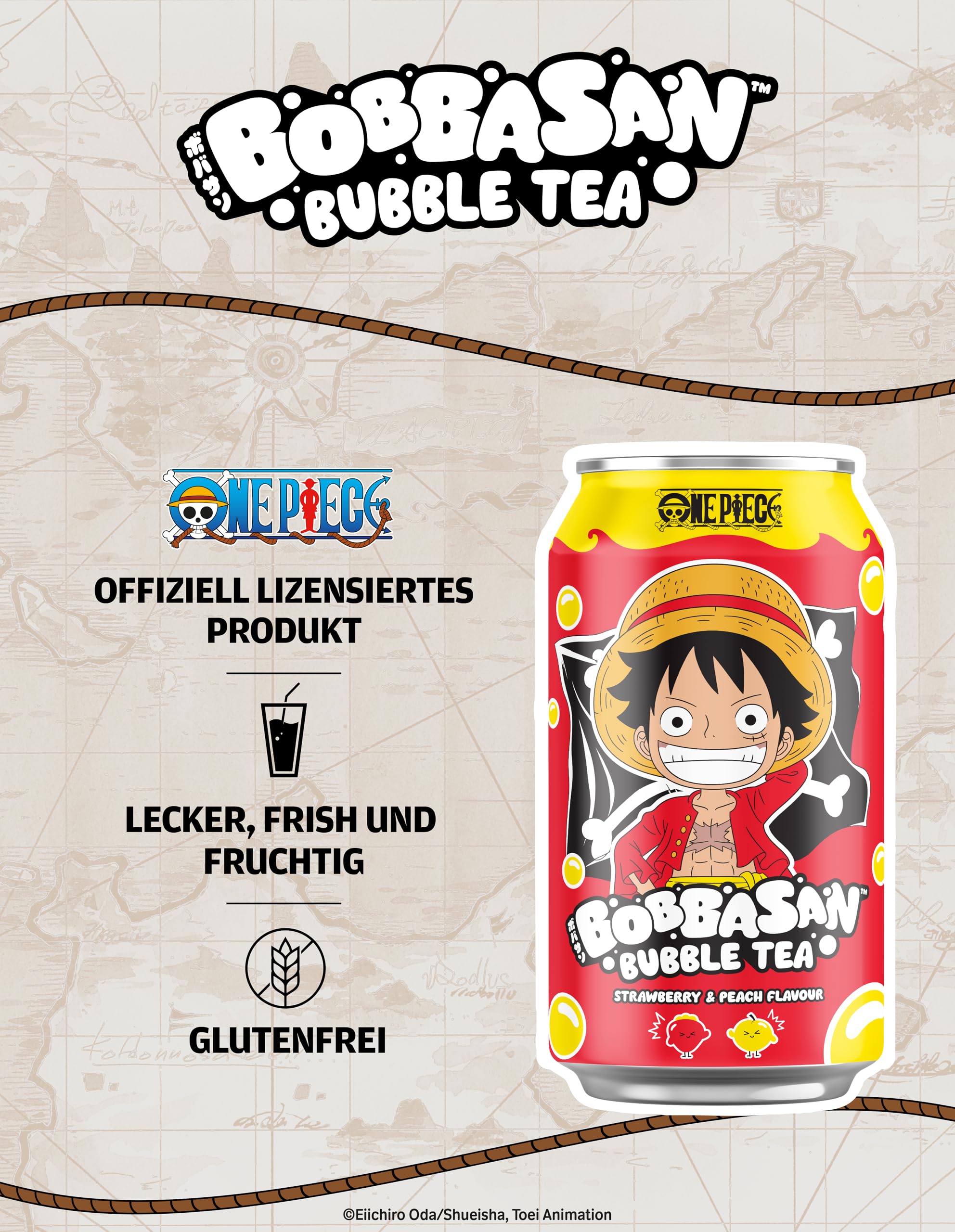 H*y様 Katie BAD TEA circular one-piece Bl BOBBASAN One Piece Bubble Tea Strawberry & Peach - Officially