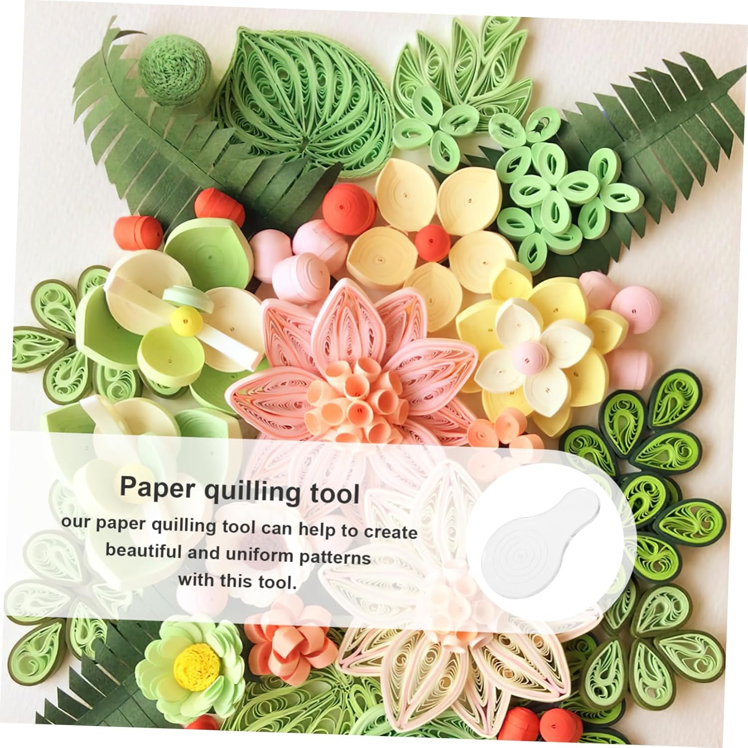 TEHAUX 20pcs Reusable Paper Curling Tool for Crafts Quilling Device for Handmade Projects for Beginners and Art