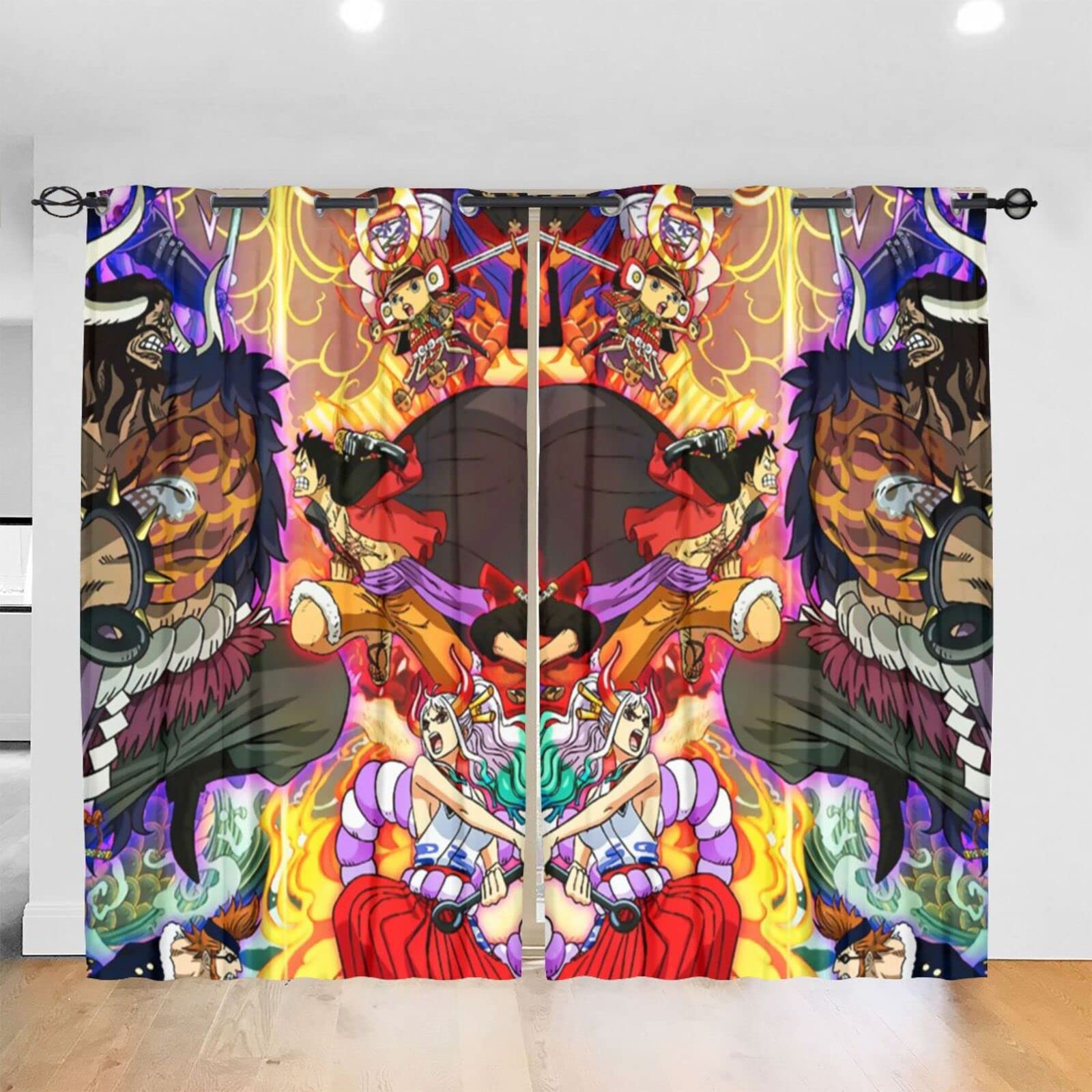 Amazon｜カーテン 2枚セット ワンピース ワンピ アニメ ハトメ型