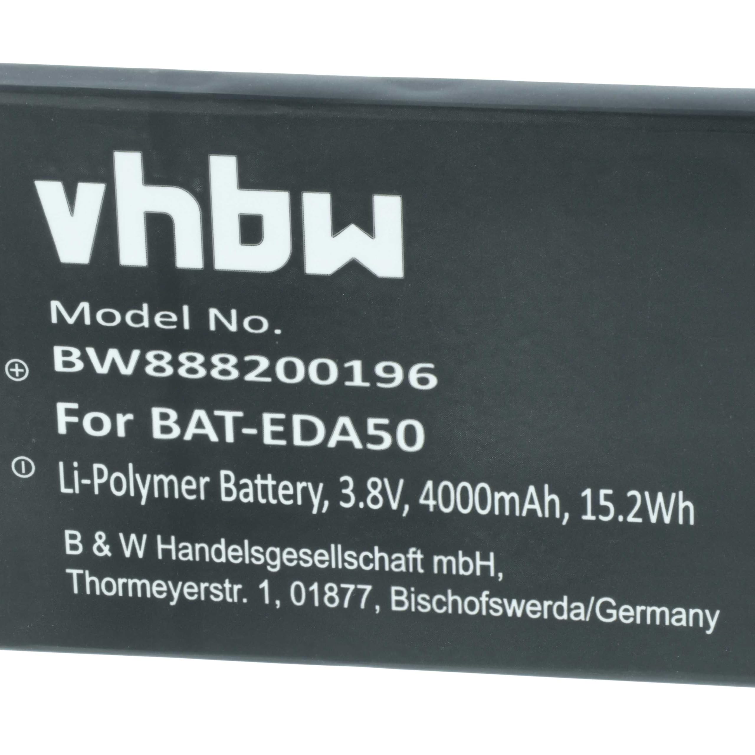 vhbw batteria sostituisce Honeywell 4000mAh 3,8V Li-Poly per lettore di codici a barre POS