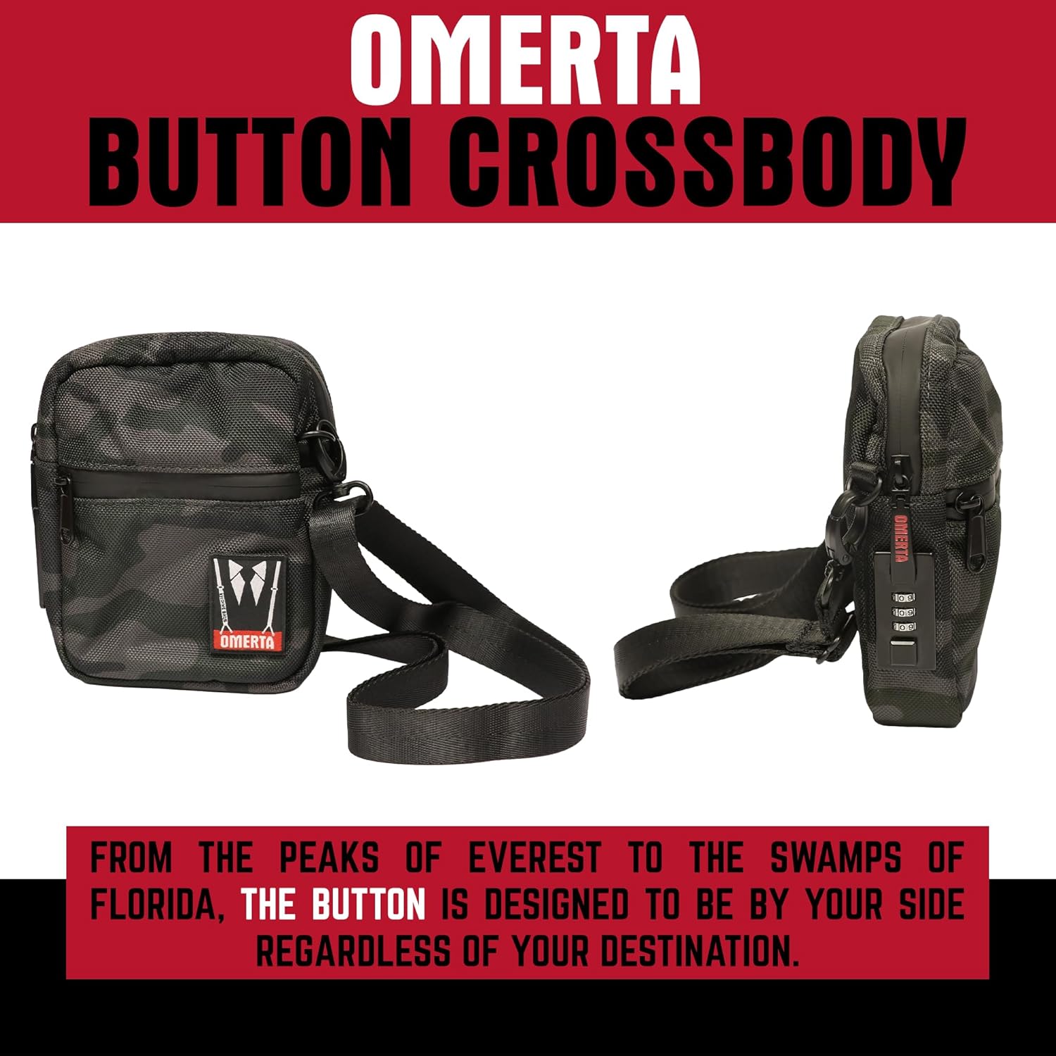 DIME BAGS Odor Sealing Crossbody Bag with Lock, Scent Blocking Carbon Filter Travel Pack, Lockable Sling Pouch (The Button) - Image 7