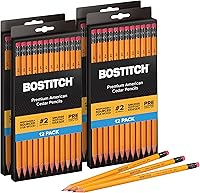 Vista 12 de Bostitch Office Premium - Lápices #2, madera de cedro americano, preafilados, grafito HB, paquete de 24 unidades (BACP12Y-2PK)