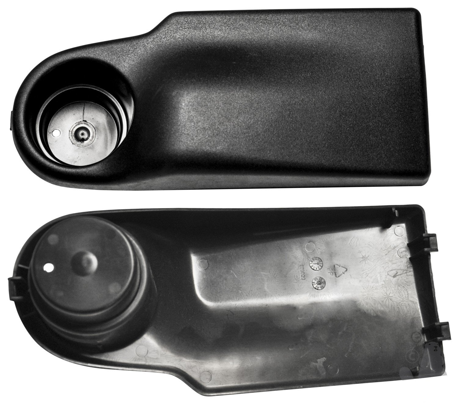 Greenstar AYP and HUSQVARNA Adaptable Battery Cover for Rear Discharge Tractors - Mechanical Switch, Hinge Actuator, Manual Operation, Black