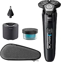 Philips Barbeador elétrico seco e molhado Shaver Series 9000, com sistema de barbear Lift and Cut e tecnologia SenseIQ, aparador pop-up