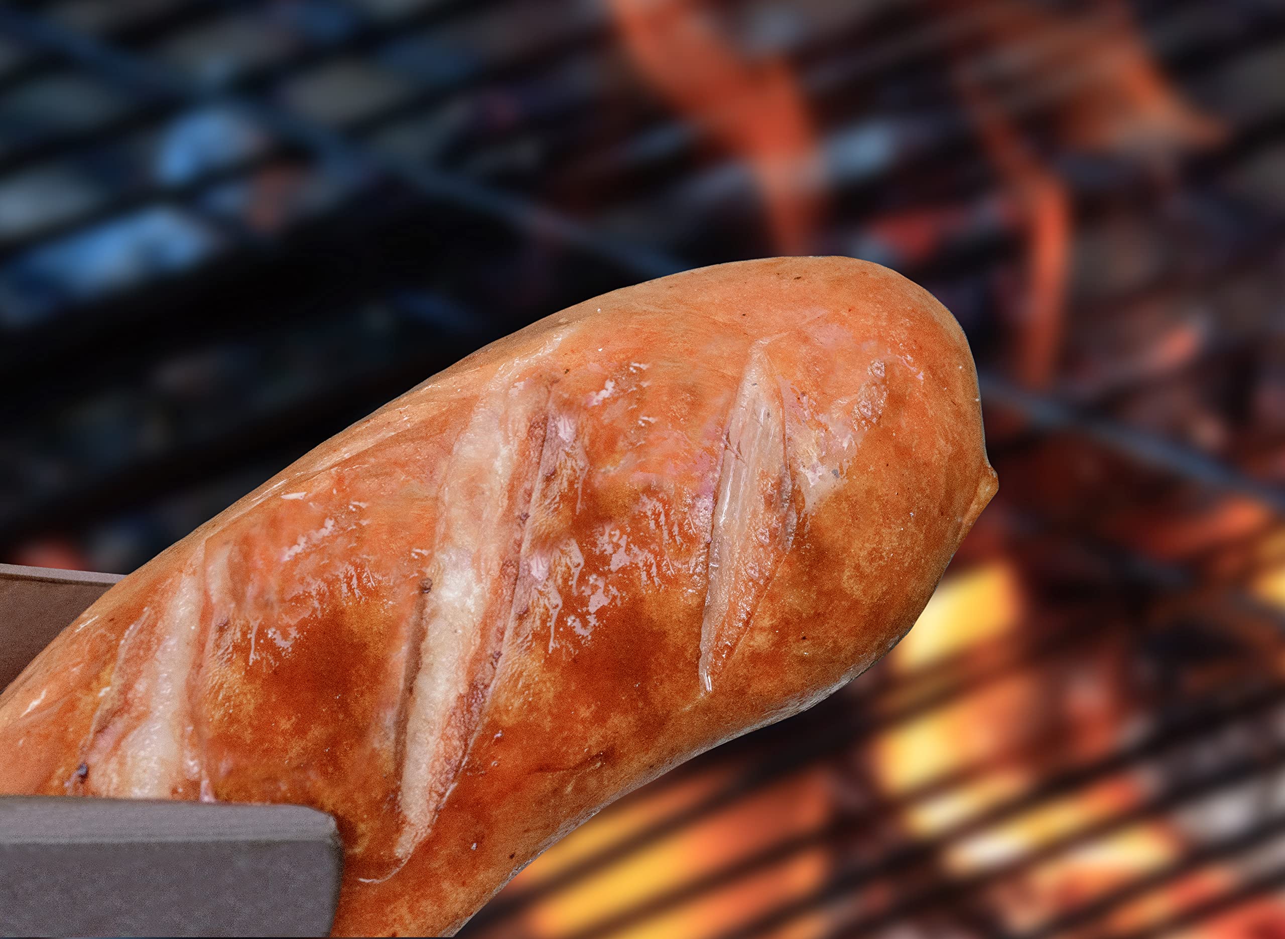 Food-United KNACKWURST 4x 600g Prager Speck-Knacker-Wurst-Würstchen nach Regensburger Art aus Rind-Schweine-Fleisch perfekt als Brat-Grill-nd ideale Hand-Snack-(4)