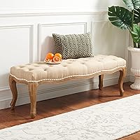 Vista 9 de Safavieh Mercer Collection Randy Banco de lino beige