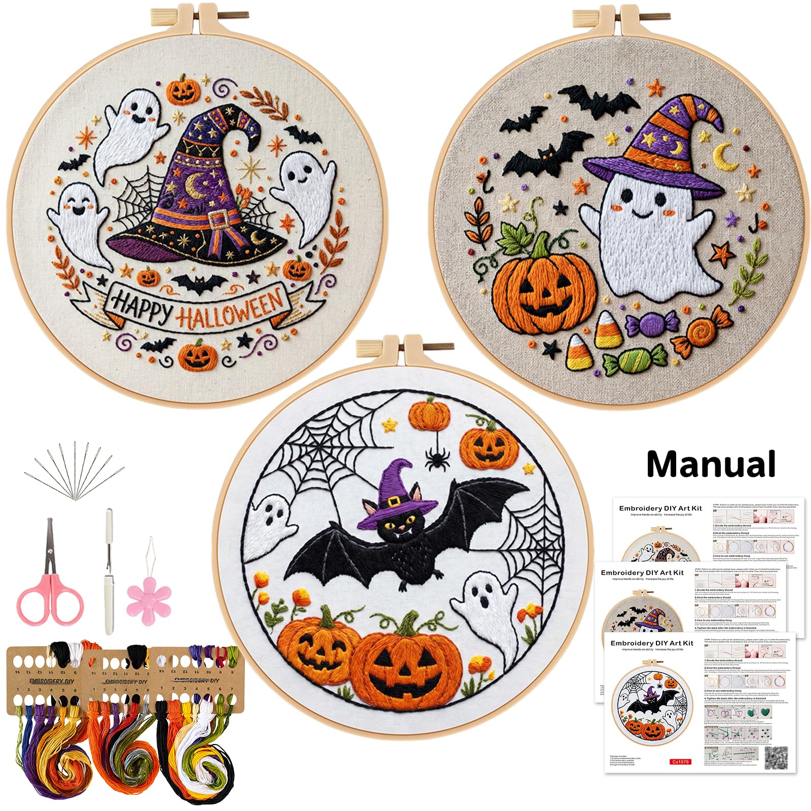 Beginner Embroidery Kit - Learn 31 Stitches -12