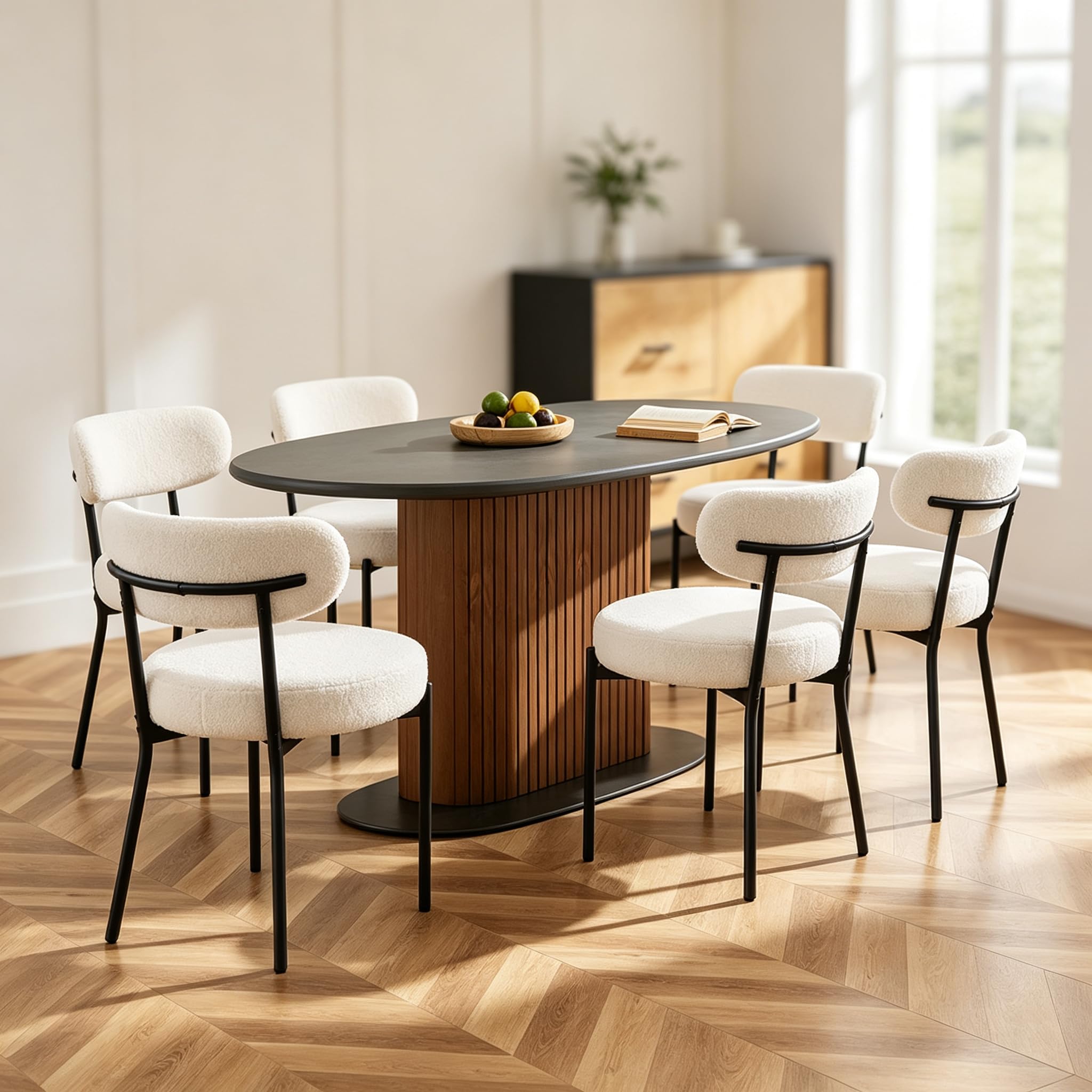 Amazon.com: DUMOS Dining Chairs Set of 6, Mid Century Modern Chair