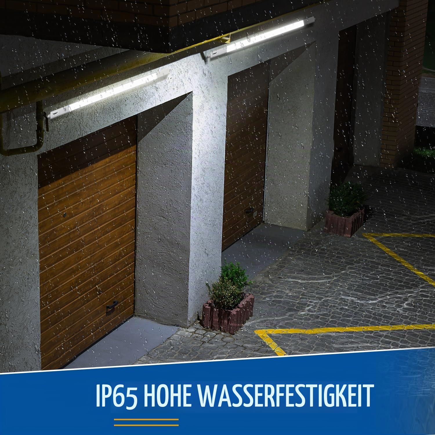 1 Stück LED Feuchtraumleuchte 150cm, Verknüpfbar Ultraslim 4000K LED Deckenleuchte Röhre [60W, 7000LM, IP65 Wasserfest] Feuchtraumlampe Wannenleuchte Werkstattlampe Garagelampe Kellerleuchte