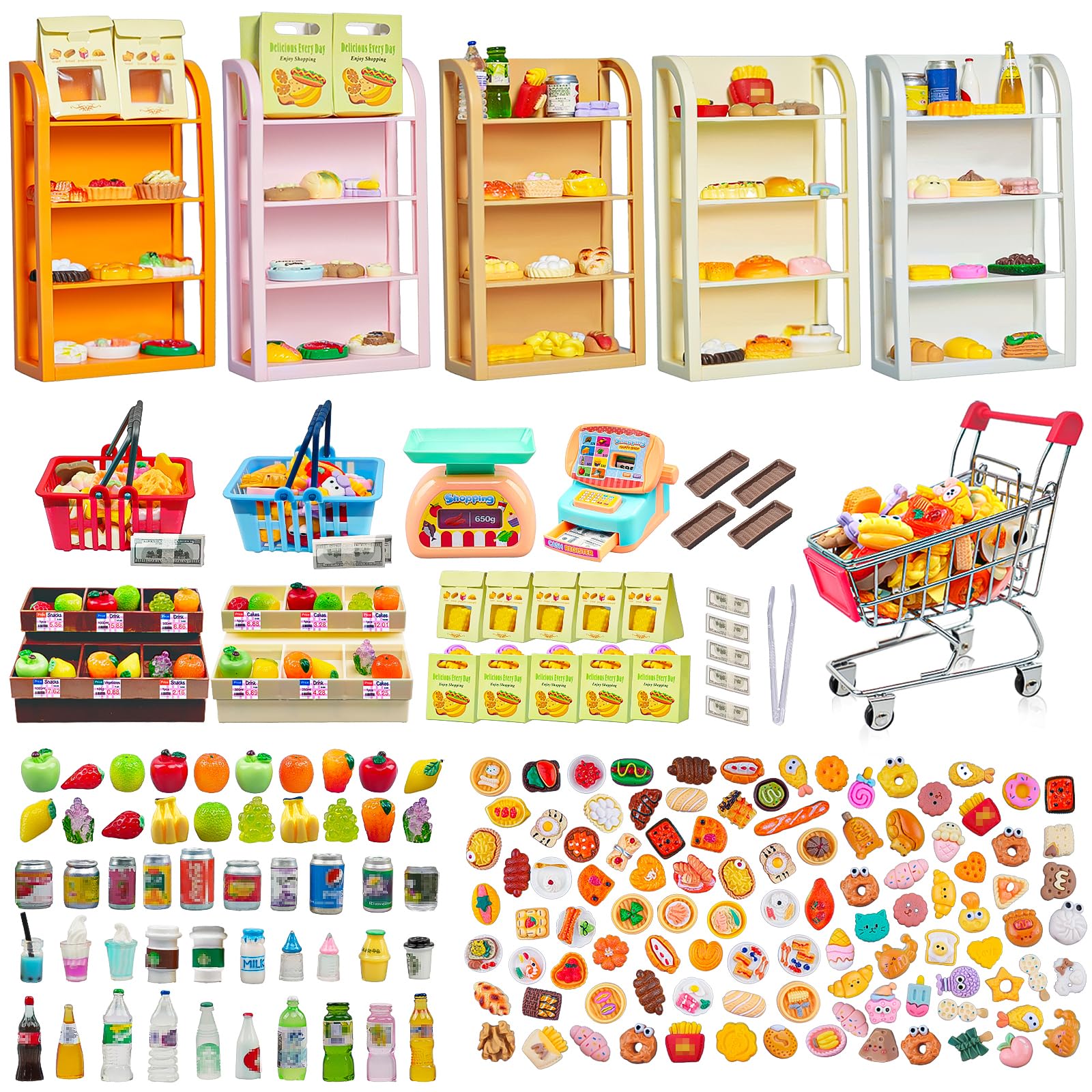 Amazon.com: 183Mini Food Toys Dollhouse Fruit Vegetable Bread Rack