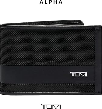 TUMI - Alpha Slim Single Billfold - Men's Ballistic Nylon Wallet - Hidden Card Pocket - Black