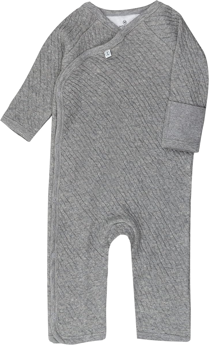 HonestBaby Mono de una pieza para bebé Conjuntos de mono de mameluco de algodón orgánico