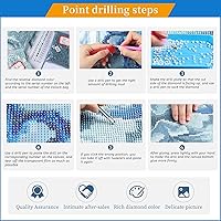 Vista 5 de Kits de arte de diamantes de paisaje para adultos: pintura de diamante campestre casa de campo DIY 5d Kit de pintura de diamante de taladro completo