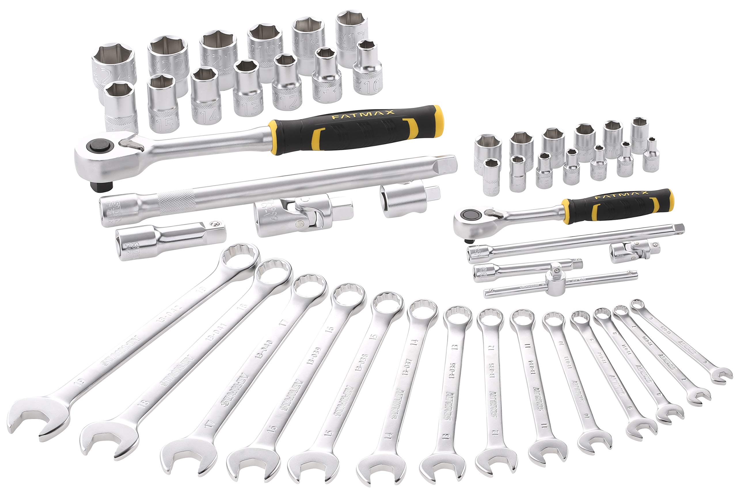 STANLEY FATMAX set 49 pz chiavi a bussola attacco misto 1/4" e 1/2" - con chiavi combinate