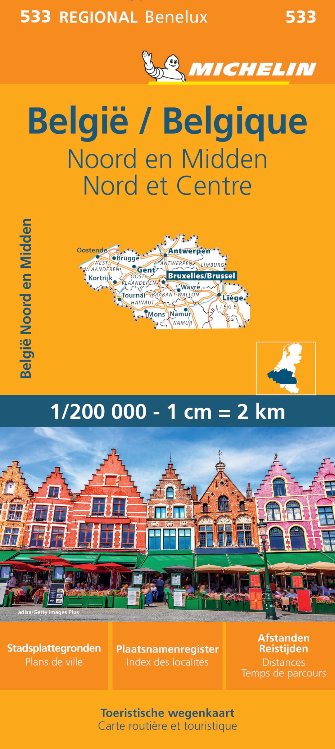 Belgium North & Central - Michelin Regional Map 533: Map (Regional Benelux)