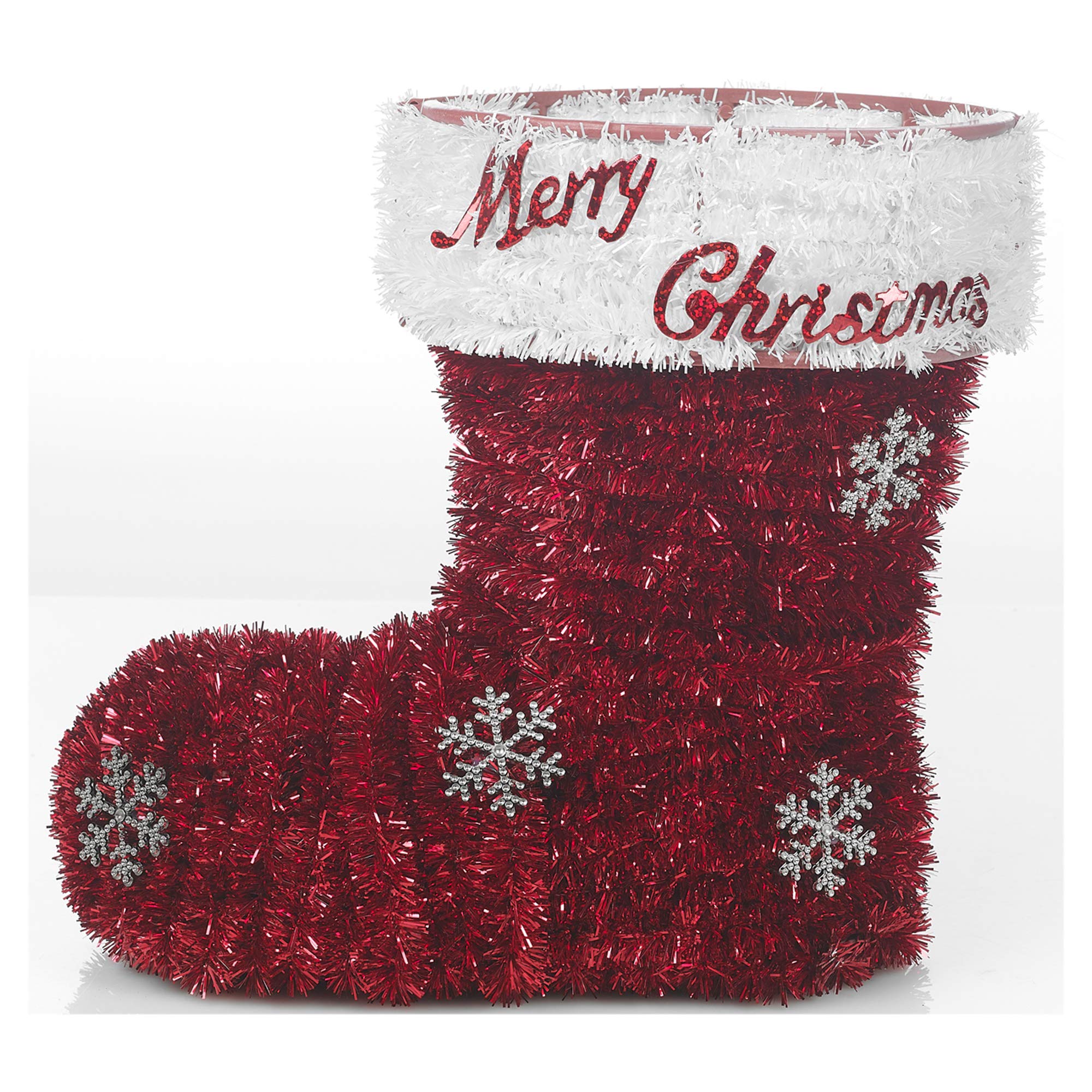 Urbnliving Boot Colourful Decorative Christmas Storage Baskets, Novelty Sleigh Or Design Window Display Items For Xmas, Available In 2 Designs (Boot)