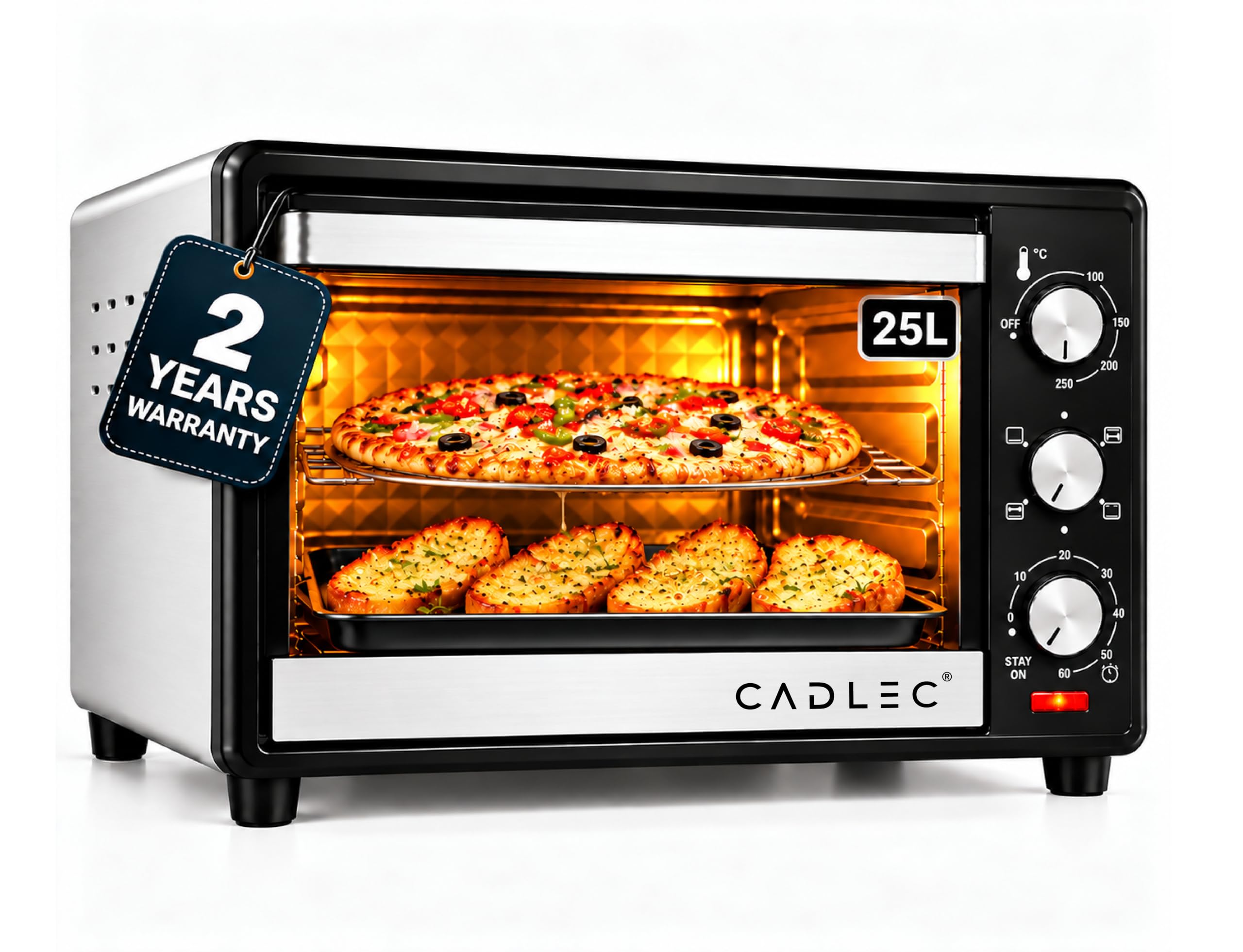 Cadlec MultiChef Multi-Function OTG for Kitchen, 25 Litre, 1300W, Oven