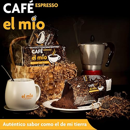 Miniatura 3 de Café El Mio Espresso, 100% café puro, Ground Coffee Ladrillos de 10 onzas (paquete de 3)