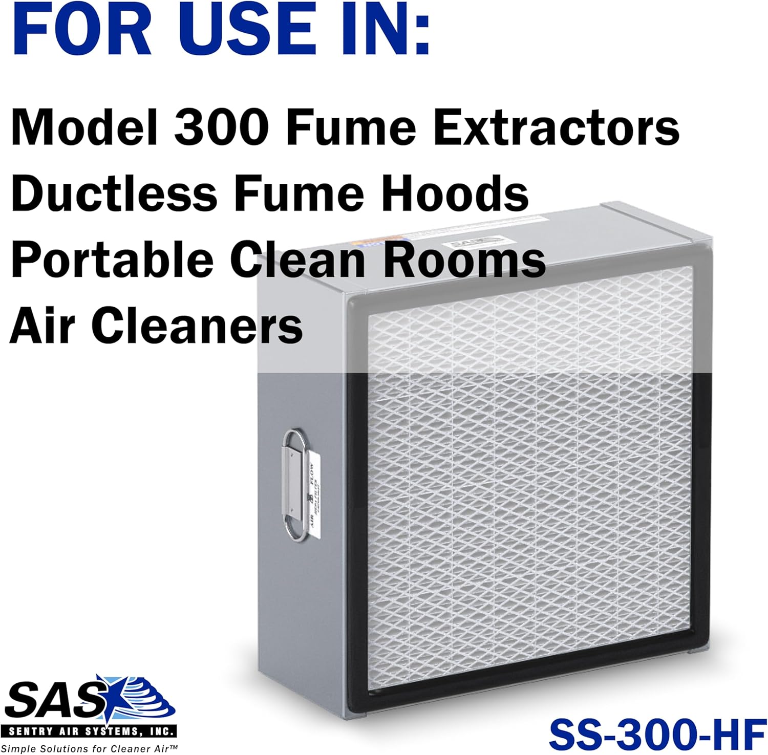 HEPA Filter for Model 300 Sentry Air Systems – MERV 17 Air Filter for Fume Extractors, Fume Hoods, Portable Clean Rooms, and Air Cleaners – 99.97% efficiency down to 0.3 microns