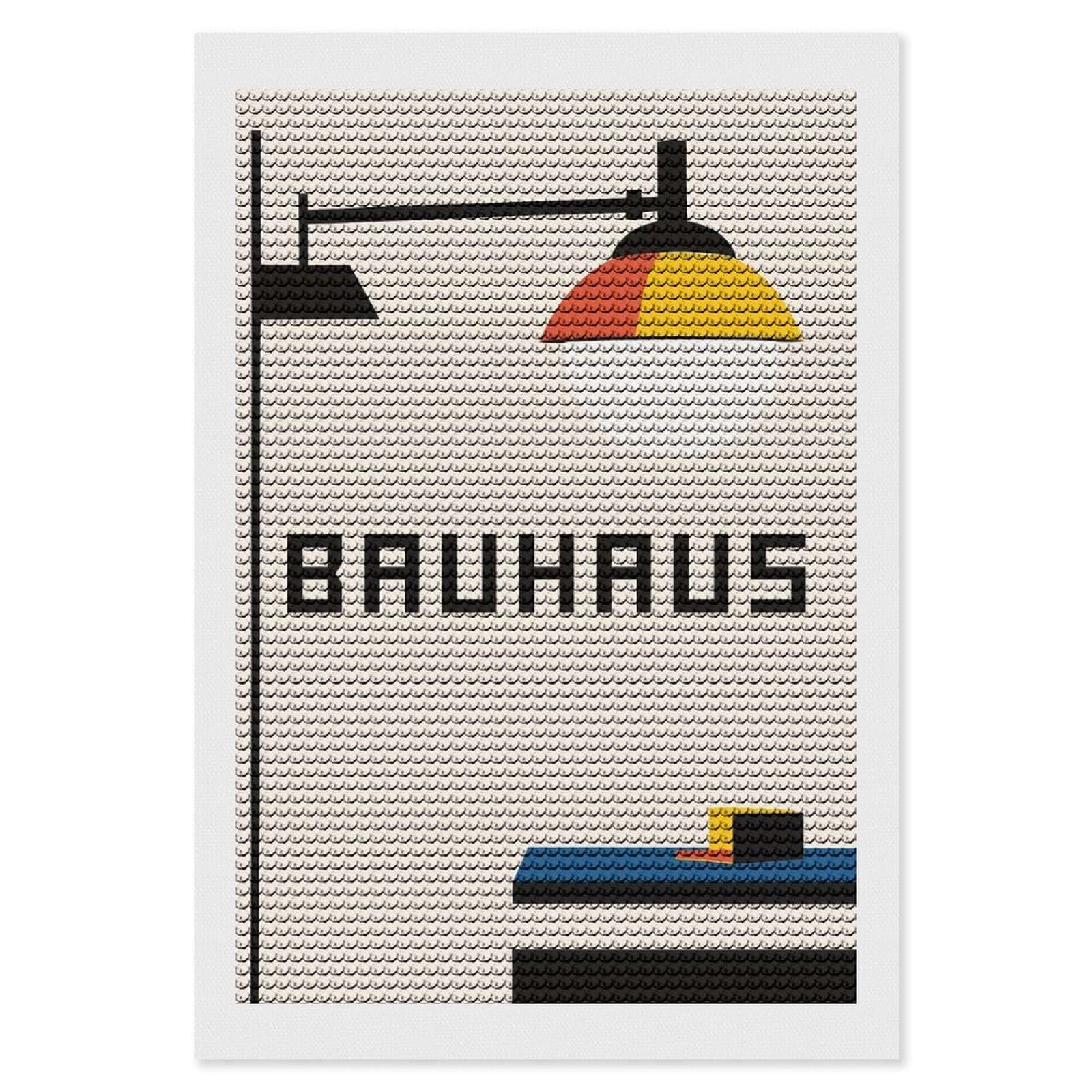 Junmoney Bauhaus Lamp Wall Art Diamond Painting Kit 8"x12", Festive Craft Gift, Bedroom Decor, Full Kit Included, Creative Gift Idea