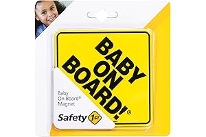 Safety 1st Baby On Board Sign Magnet - Neon Yellow, 4 Pack