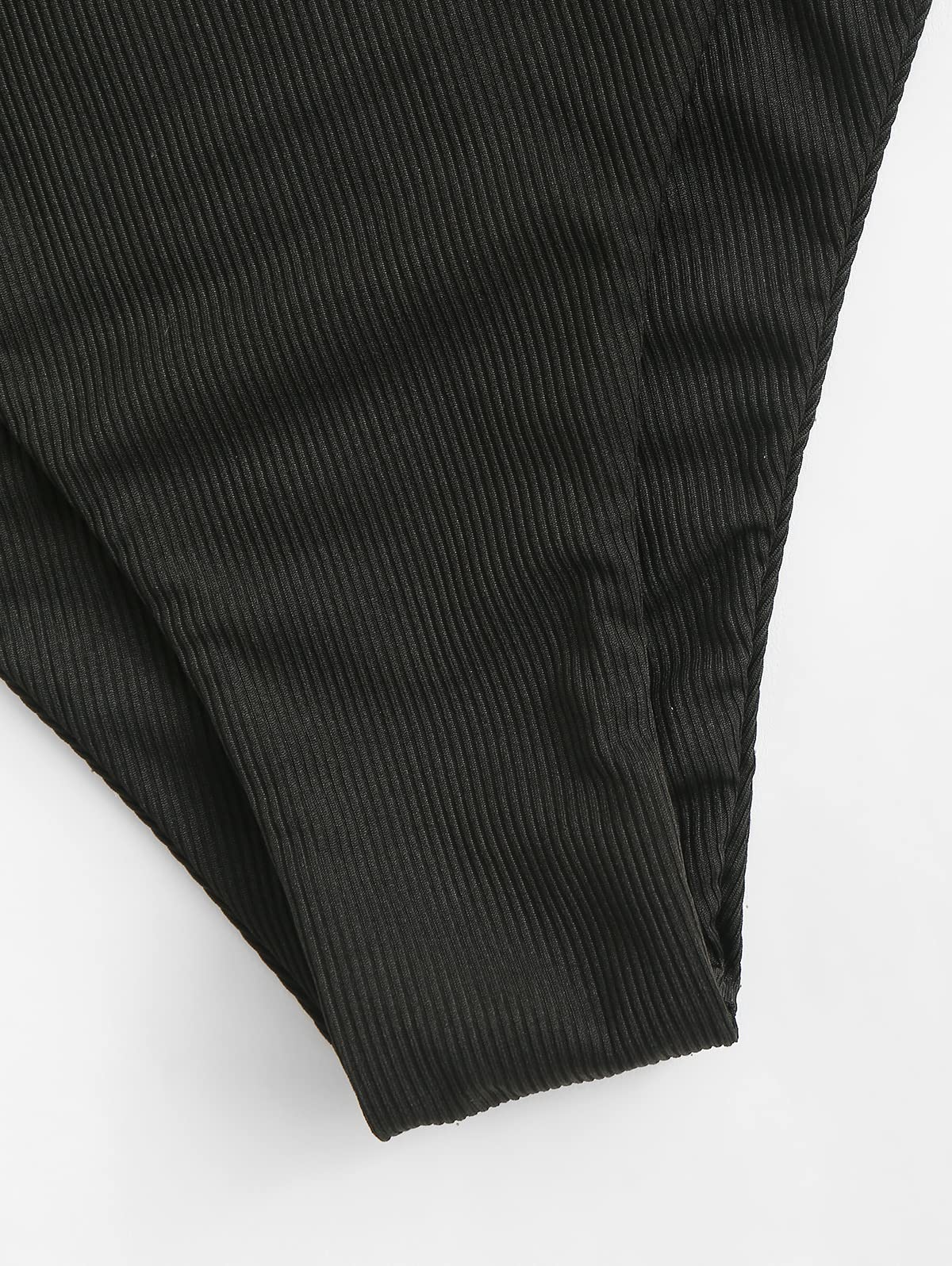 ZAFUL A coste Solido Camicia Chor Taglio A Gamba Alta Vita Tankini Set Imbottito Due Pezzi Costume Da Bagno Da Bagno Per Le Donne