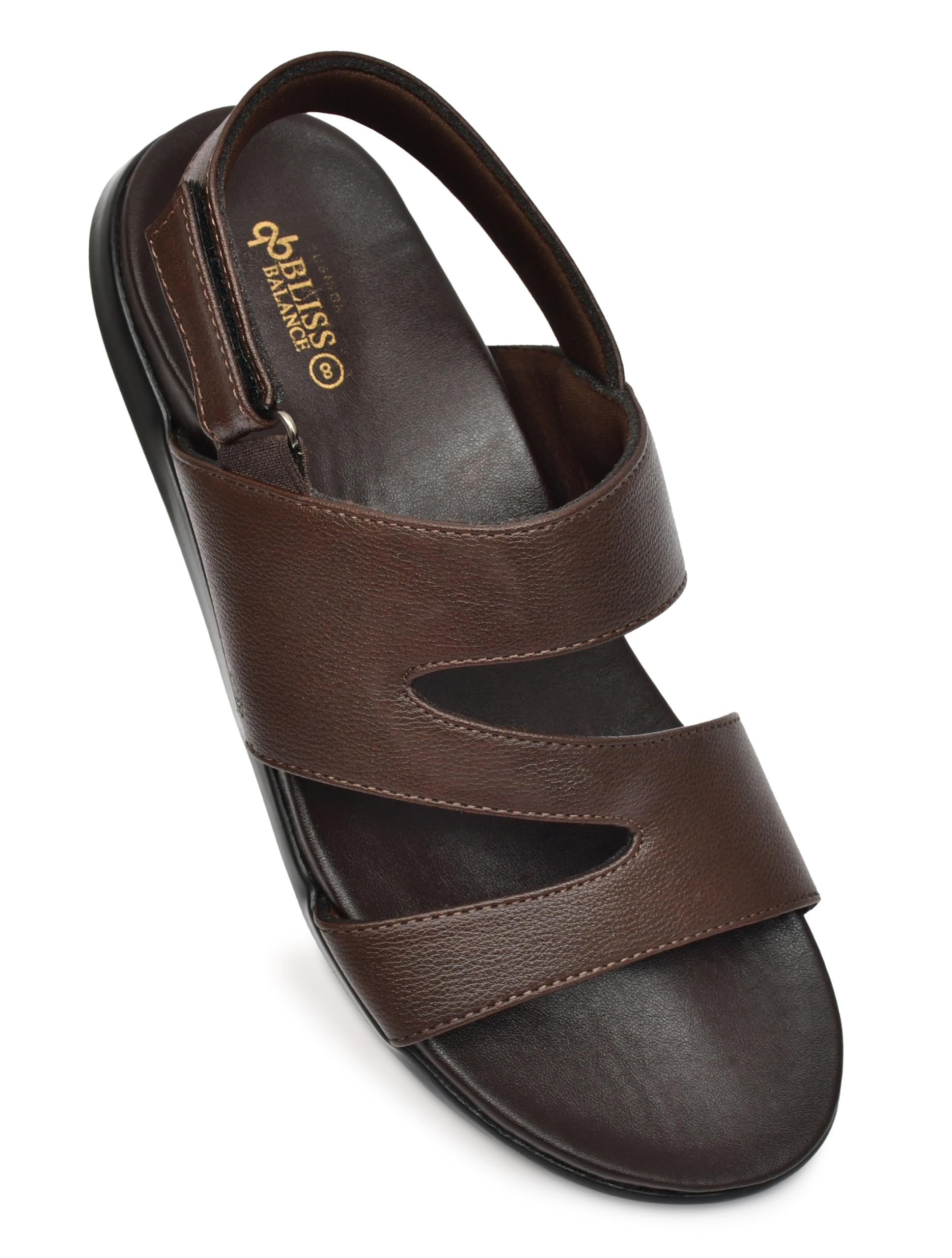 Super Soft Ortho Friendly Adjustable Velcro strap Doctor Sandal & Cushioned Footbed Lightweight Anti-Slip Sole Casual Sandals in Dual Comfortable Stylish for Men BB1065-image-12