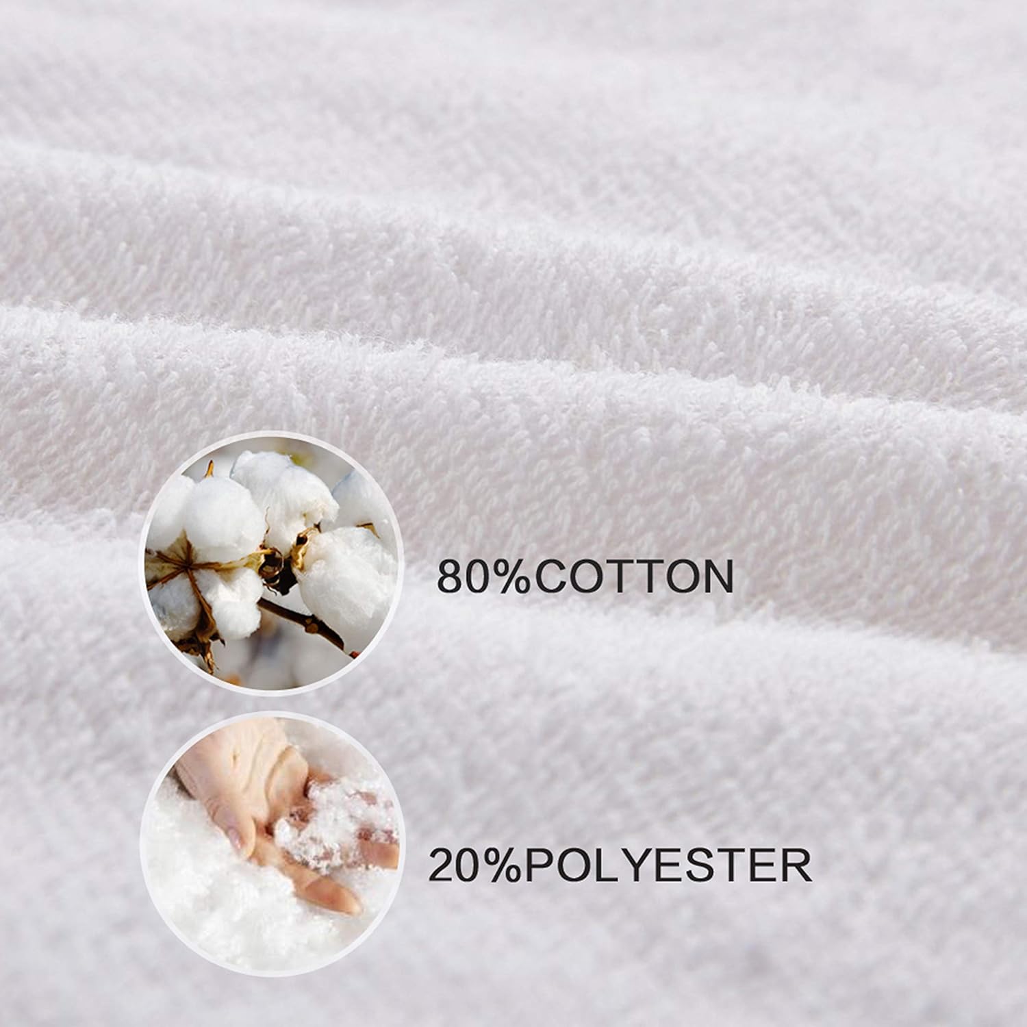 NTBAY Cotton Terry Waterproof Mattress Protector, Breathable Mattress Pad Cover, 18 Inches Deep Pocket, California King