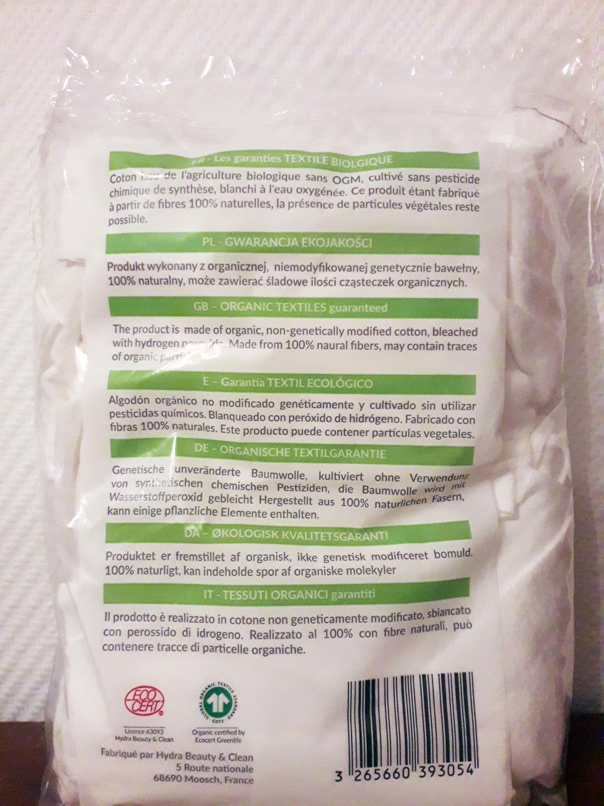 Confezione da 1700 rettangoli 100% cotone biologico grandi dimensioni 80 x 100 mm (10 confezioni da 170 unità). Più morbido di un cotone lavabile, con due lati lisci, certificati Ecocert. Uso