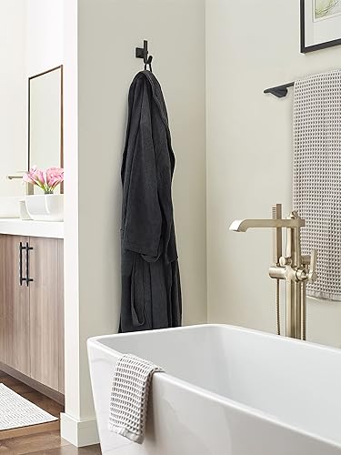 Miniatura 2 de Amerock HBX36686MB  Burbank Gancho decorativo de pared de una sola punta  Gancho negro mate para abrigos, sombreros, mochilas, bolsas  Ganchos para