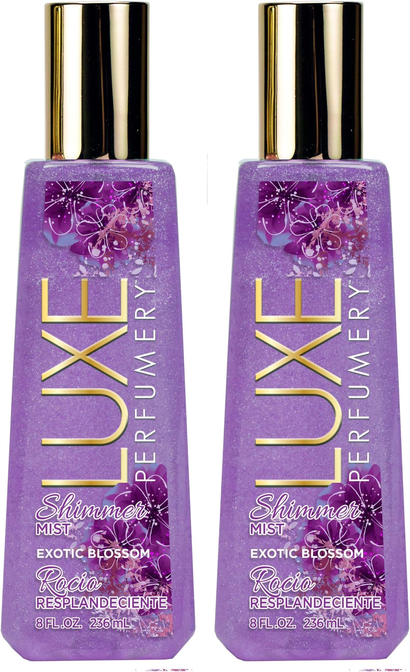Luxe Perfumery Exotic Blossom Shimmer Mist 8 Fl Oz (Pack of 2)