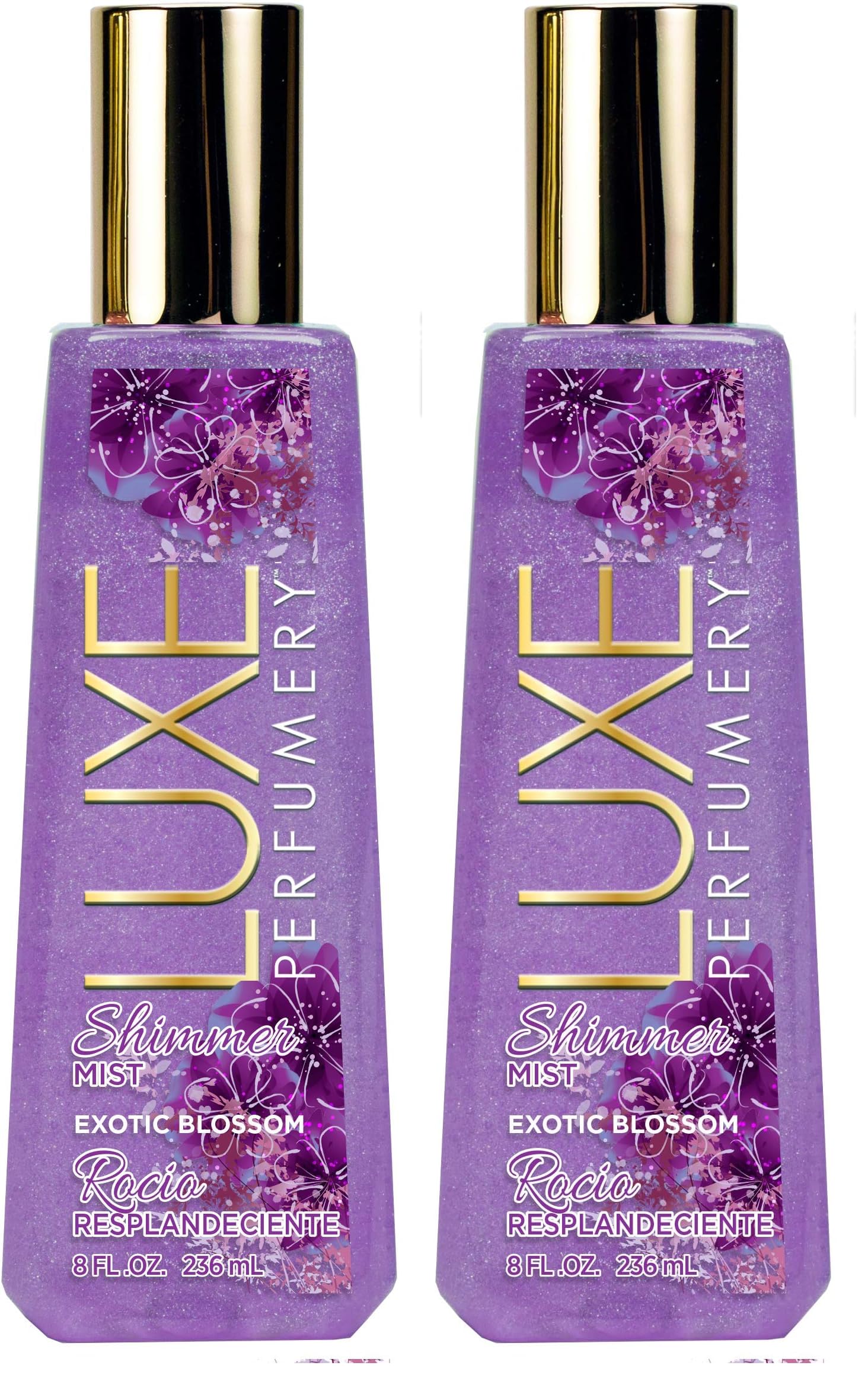 Luxe Perfumery Exotic Blossom Shimmer Mist 8 Fl Oz (Pack of 2)