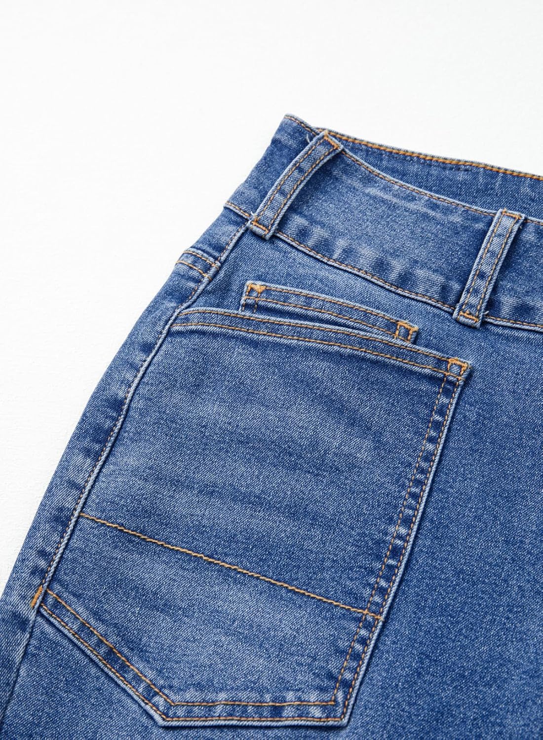 Sidefeel Women's Skinny Jeans Straight Leg High Waisted Stretchy Ankle Denim Pants with Patch Pockets - Image 7