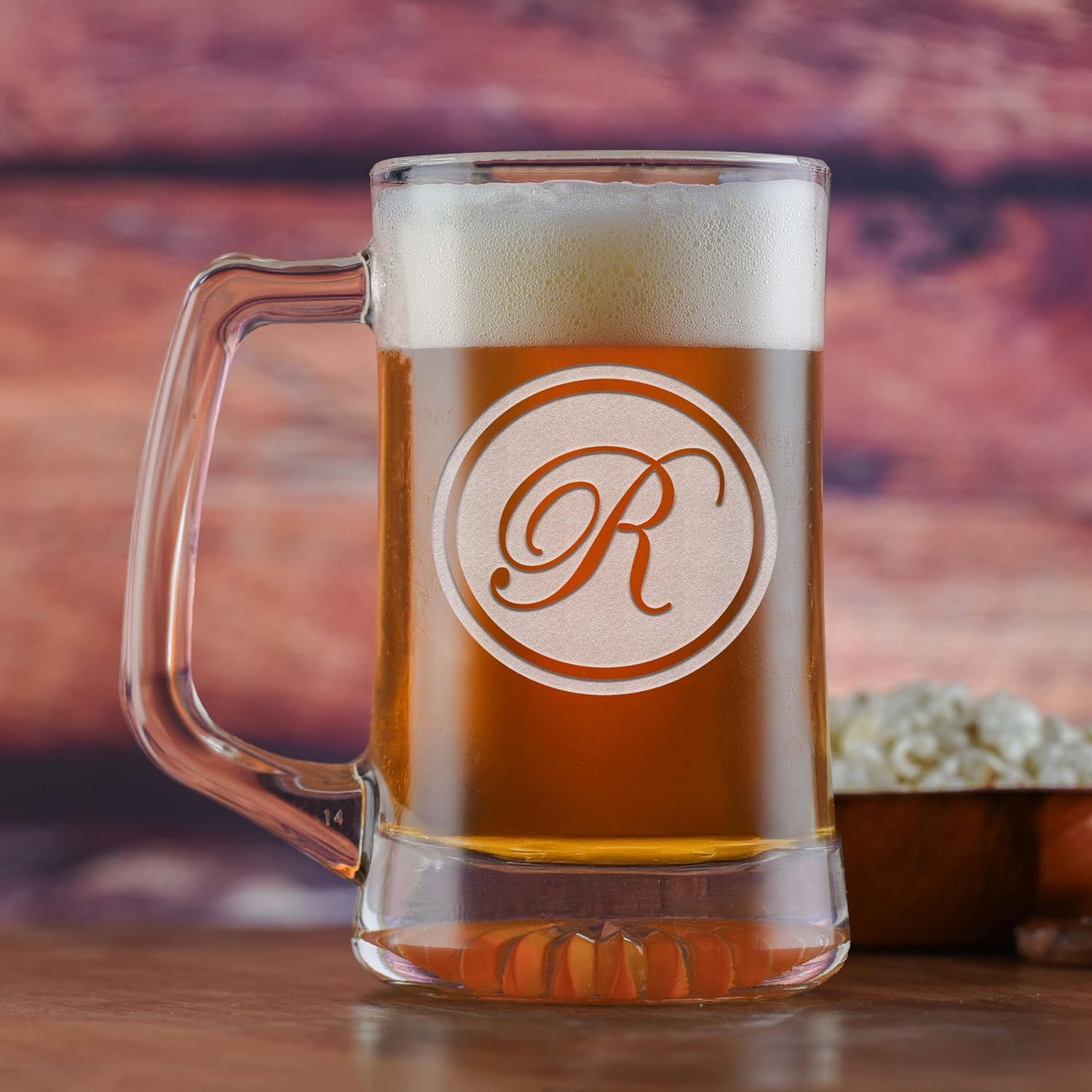 Engraved Beer Mug With Monogram (Single 1)