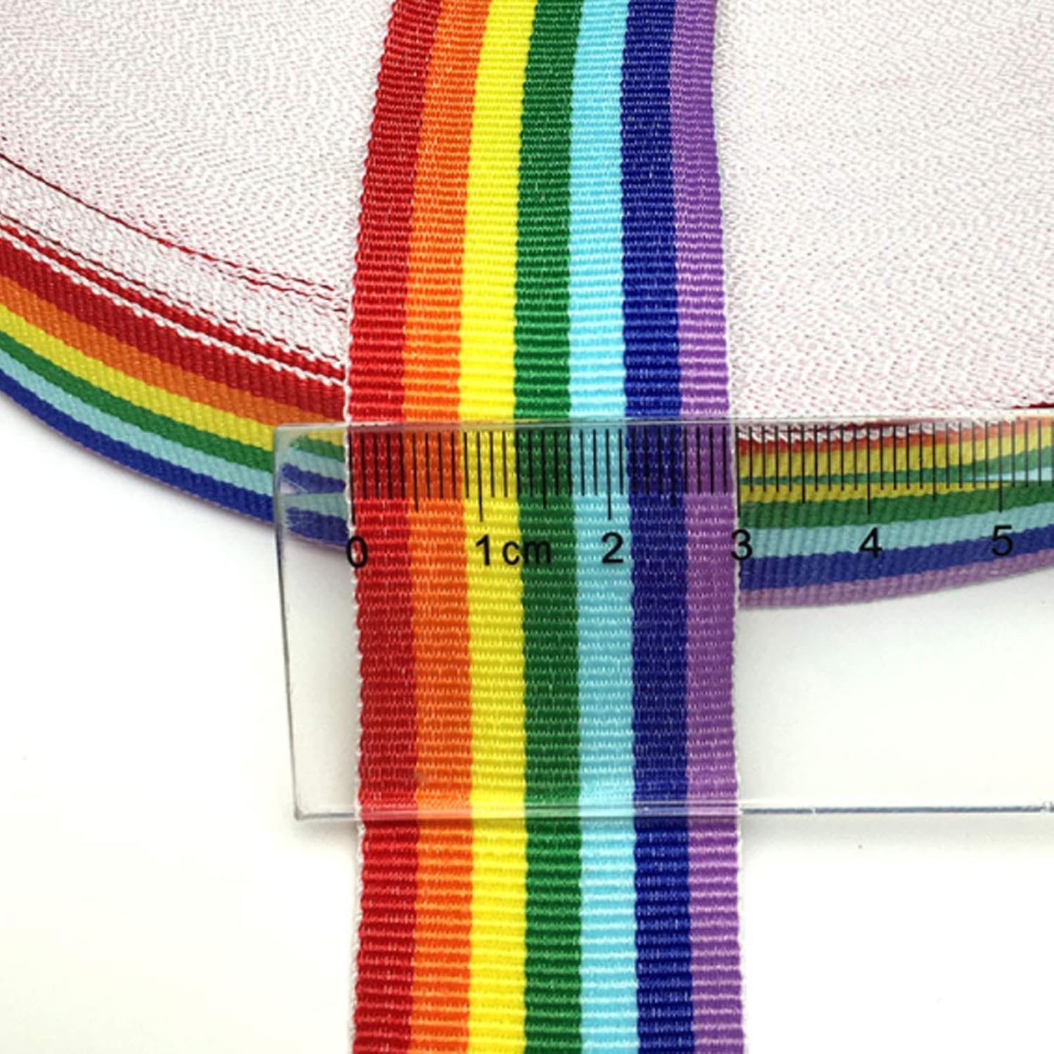 10 Meters Rainbow Ribbon, Multicolors Grosgrain Ribbon Double Sided Fabric Ribbon for Arts Crafts DIY Gift Wrapping, Wedding - Image 5