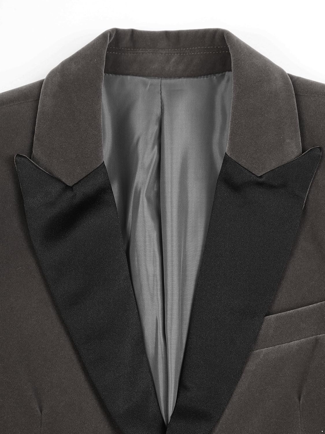 Kids Boy Formal Suit Jacket Outfit Peak Lapel Christmas Velvet Blazer Sports Coat Birthday Party Outfit