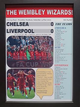 Assorted Chelsea 0 Liverpool 0 - Liverpool win FA Cup 2022 on penalties - framed print