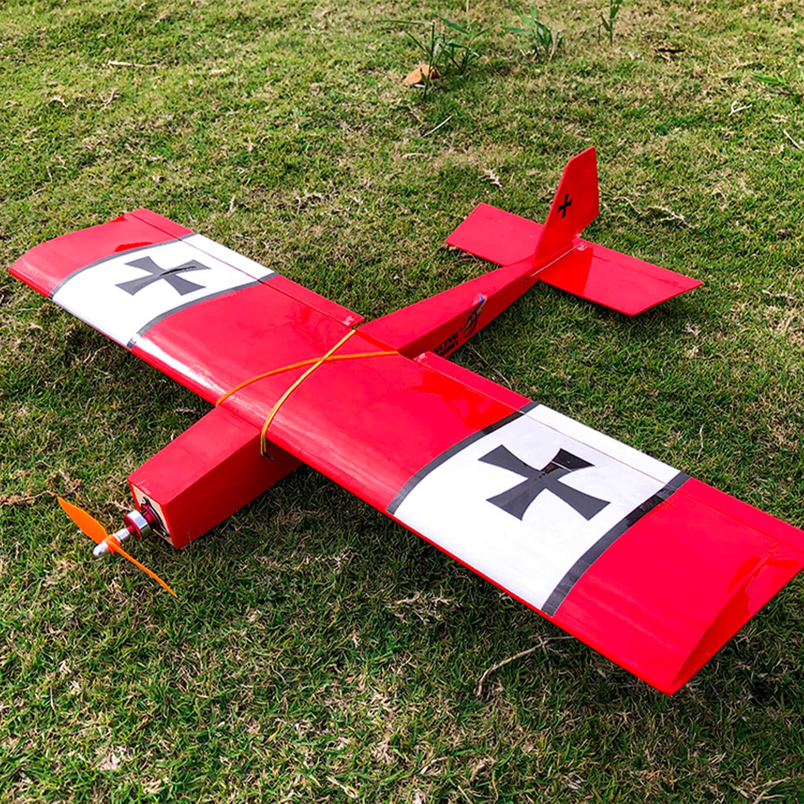 Samolot z Drewna Balsa 580mm Elektryczny Samolot z Drewna Balsa Wood Zestaw do Zdalnie Sterowanego Samolotu Silnik Bezszczotkowy 10A ESC 3 Serwa Częściami Wycinanymi (Tipo PNP)