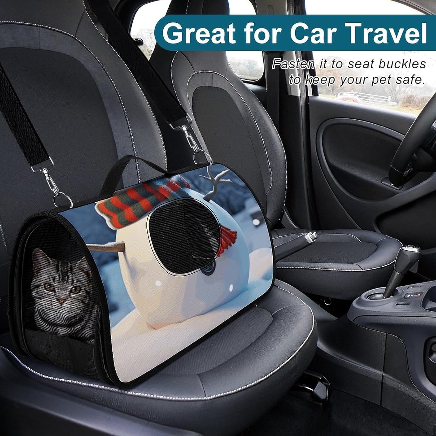 Pet Handbags, Happy Snowman Printed Pet Handbags,folding Pet Bags,new Pet Handbags,universal Pet Handbags, 45X26X23.5cm