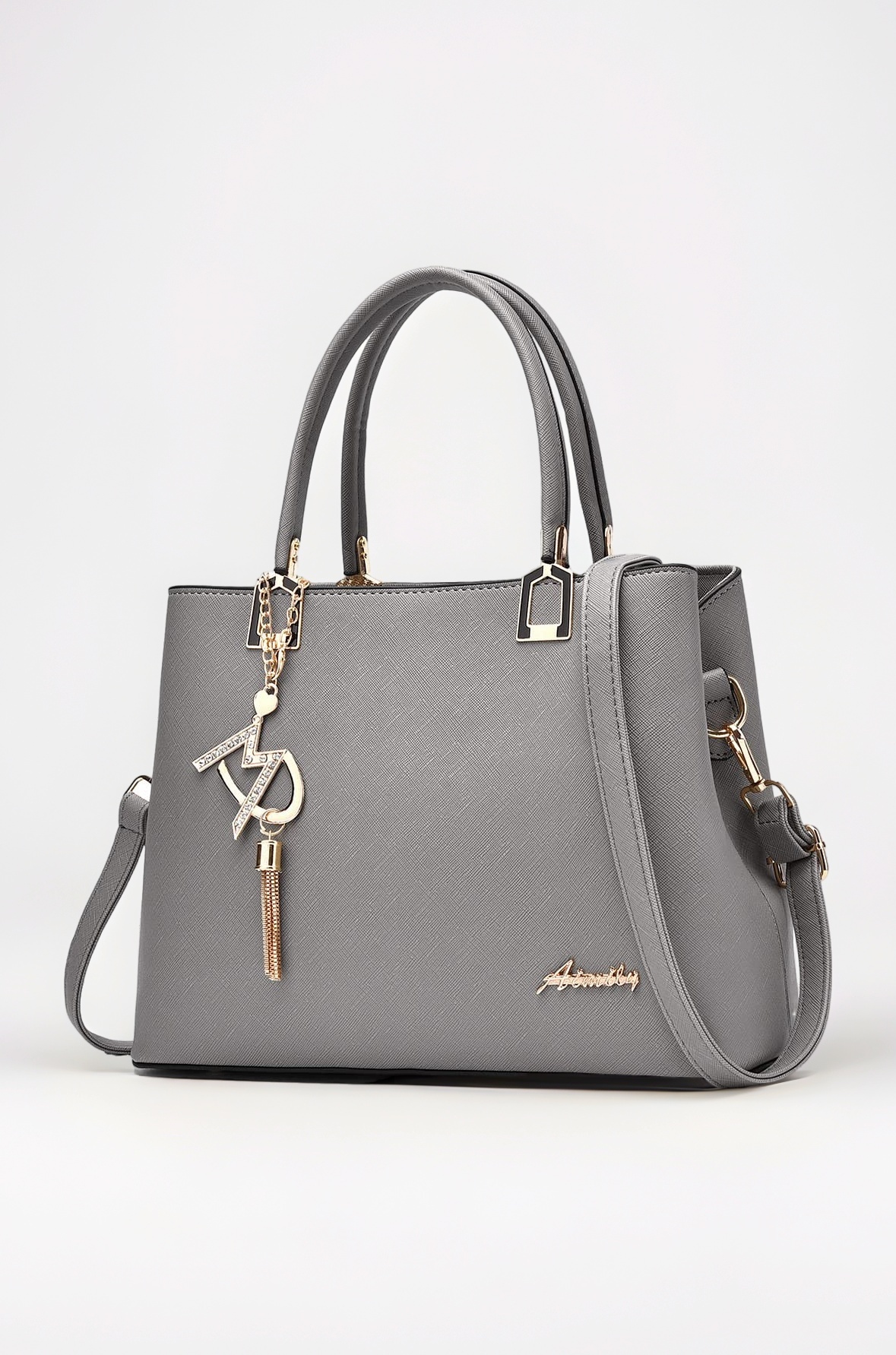 Women's Satchel (XFGB00005US-Dark Gre_Grey)
